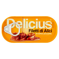 Filetti di Alici in Salsa Piccante 50g Scatolina | Delicius