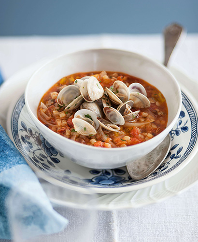 Fregola con Vongole e Pomodorini