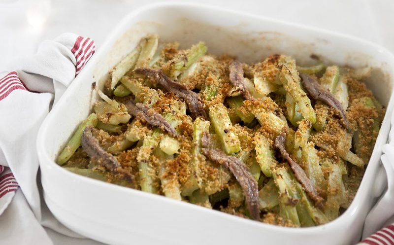 Celery Gratin with Anchovies