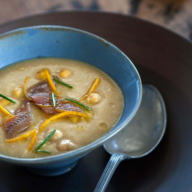 Chickpea Soup and Anchovies 1100x683 (01) | Delicius