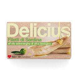 Filetti di Sardina all'olio Extravergine di Oliva Bio 90g | Delicius