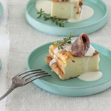 Salty Cake of Potatoes with Fondue and Anchovies 410x615 (02) | Delicius