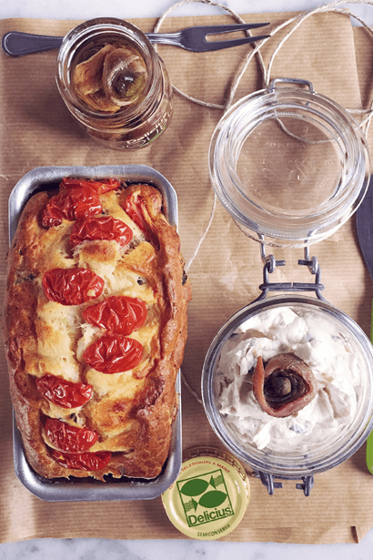 Anchovy and Capers Rillette with Savoury Cake