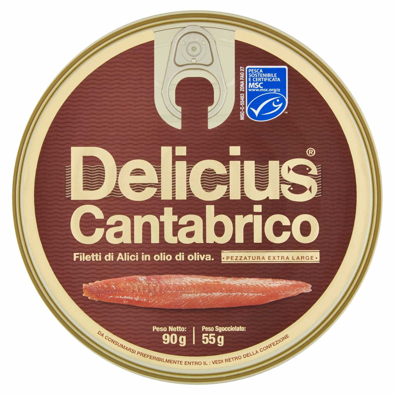 Cantabrian Sea Delicius anchovies fillets in olive oil