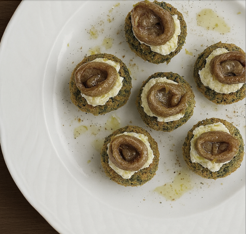 Polpettine cime di rapa, ricotta e alici